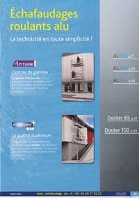 base standard echafaudage roulant acier