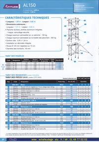 base standard echafaudage roulant acier